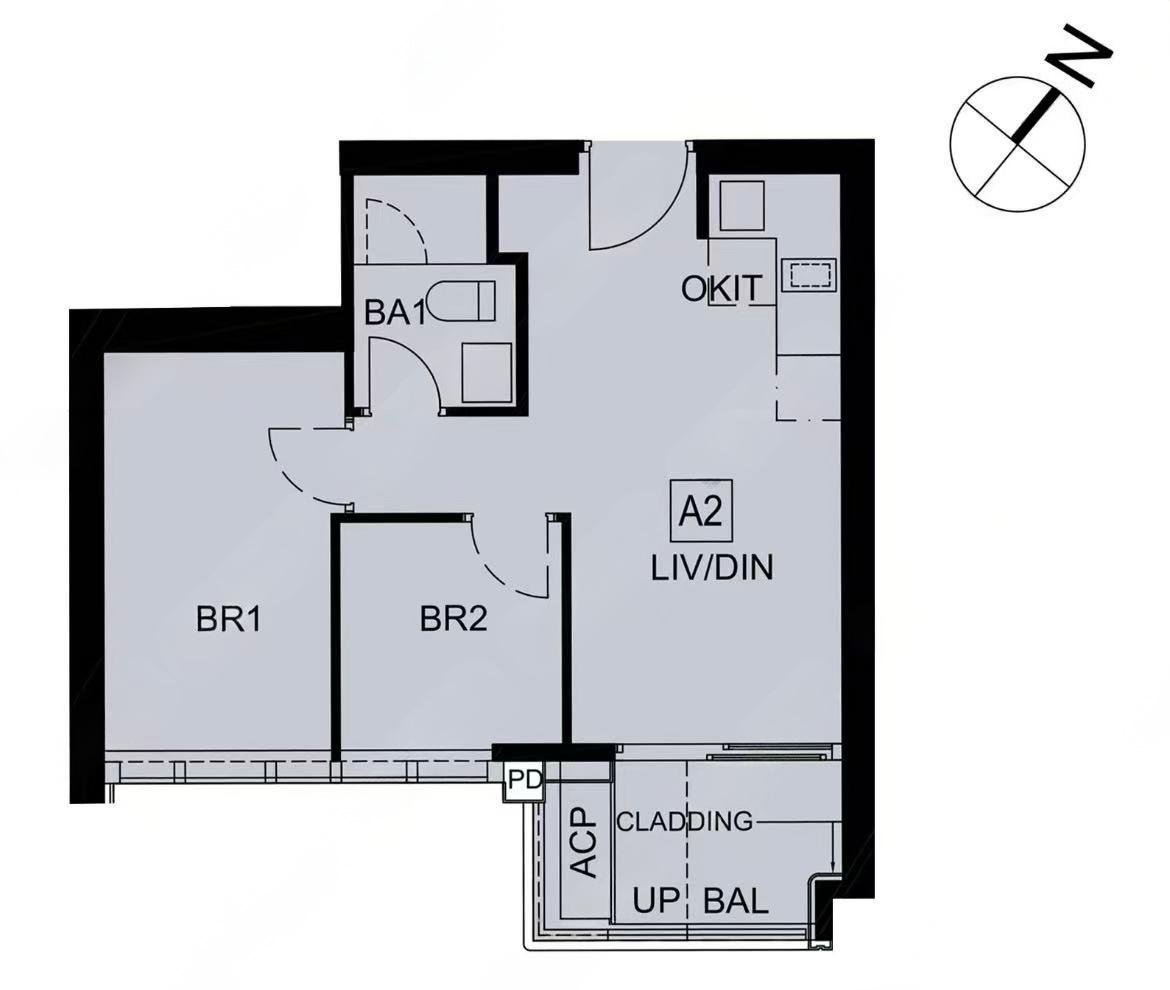 天璽・天 Cullinan Sky 兩房戶型 - 約500呎，1125萬起